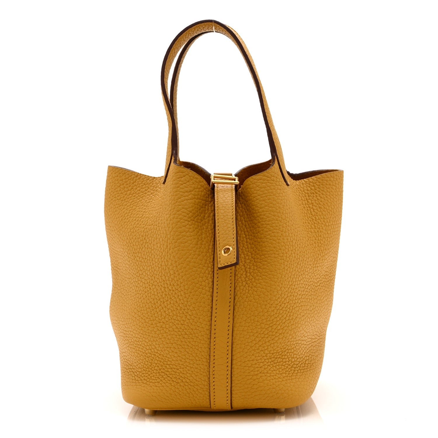 Hermes Taurillon Clemence Picotin Lock 18 PM Jaune Ambre
