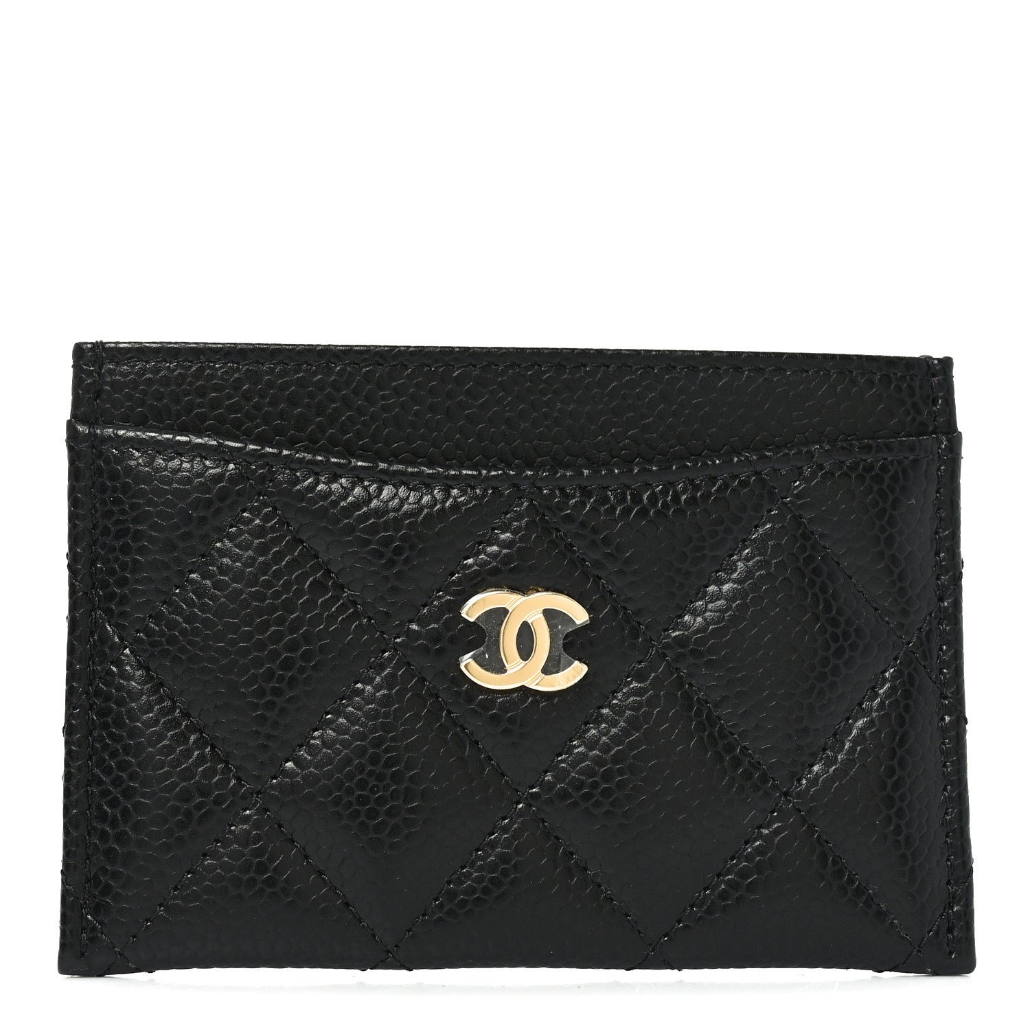 Chanel Caviar Quilted Card Holder Black