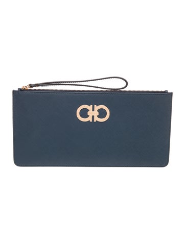 Saffiano Leather Clutch