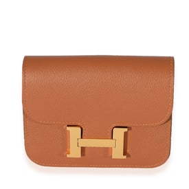 Hermes Gold Vert Fizz Evercolor Bicolore Constance Slim Compact GHW