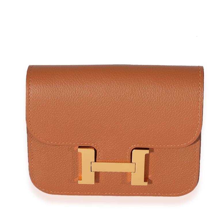 Hermes Gold Vert Fizz Evercolor Bicolore Constance Slim Compact GHW