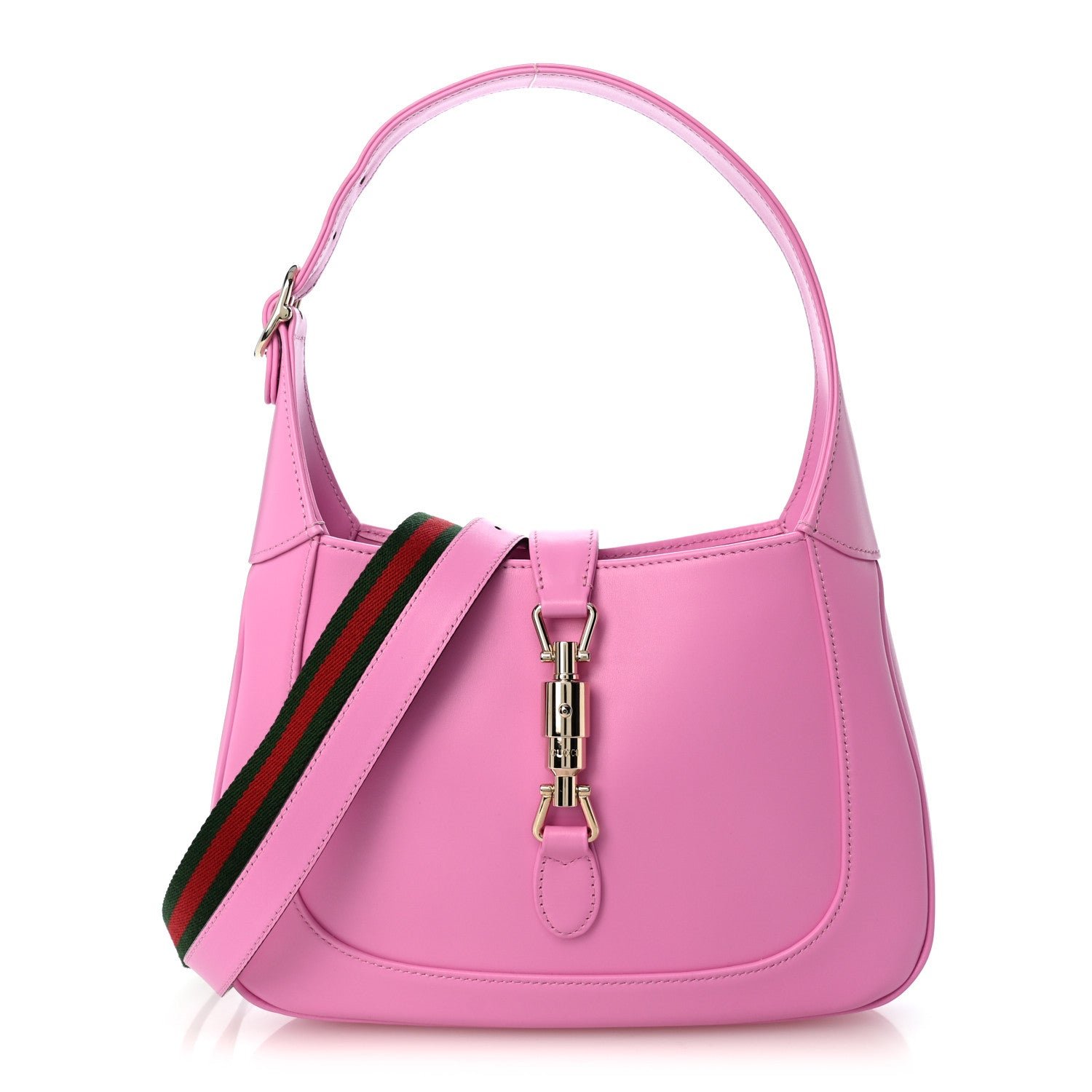 Gucci Ancora Calfskin Web Medium Jackie 1961 Hobo Pink