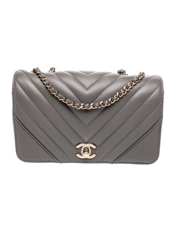 Small Chevron Statement Flap Bag