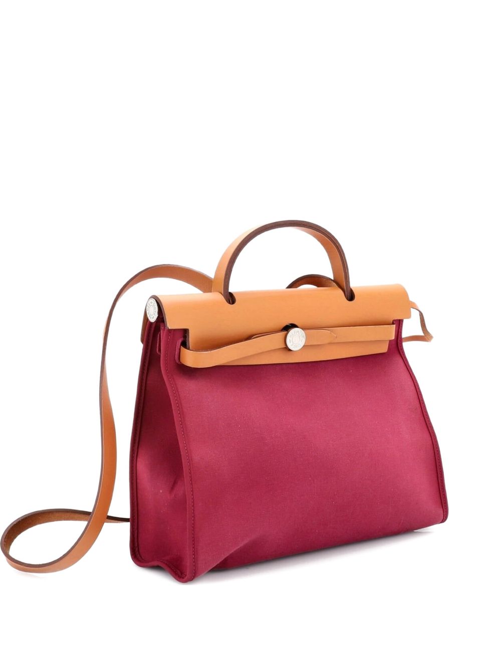 Herbag Zip Leather and Toile 31 shoulder bag