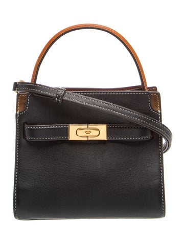 Leather ory Burch Lee Radziwill Double Bag Petite