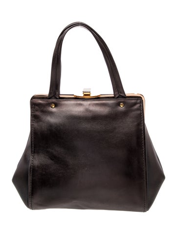 Leather Top Handle Bag