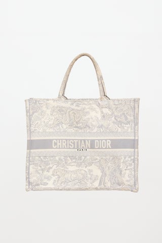 2021 Large Toile De Jouy Book Tote Bag