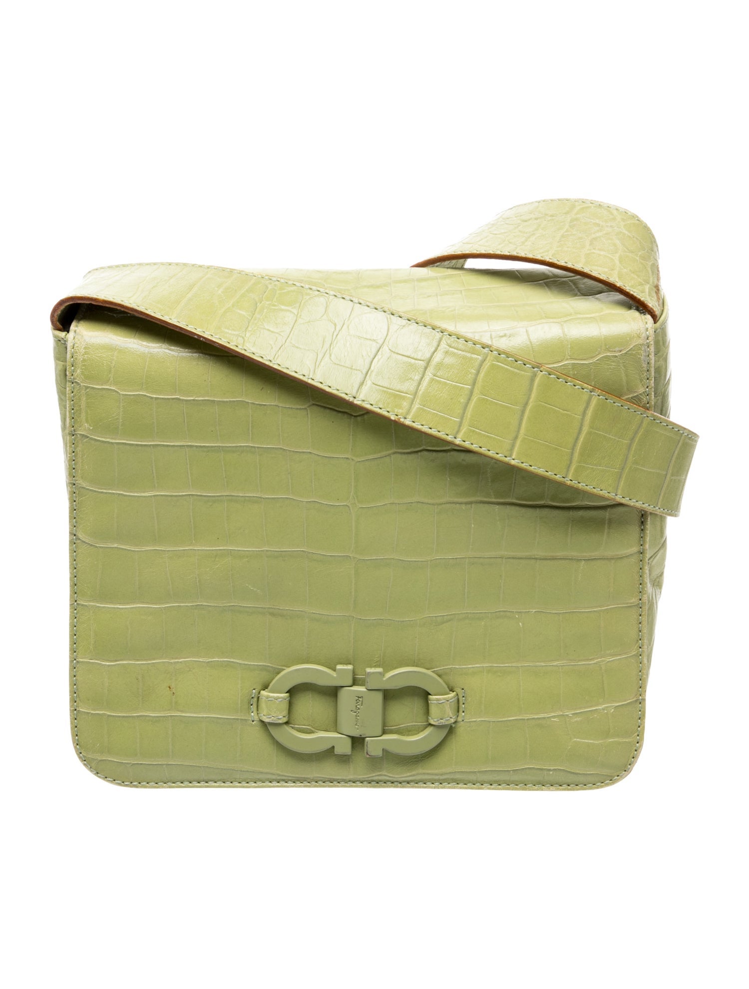 Ferragamo Embossed Leather Crossbody Bag