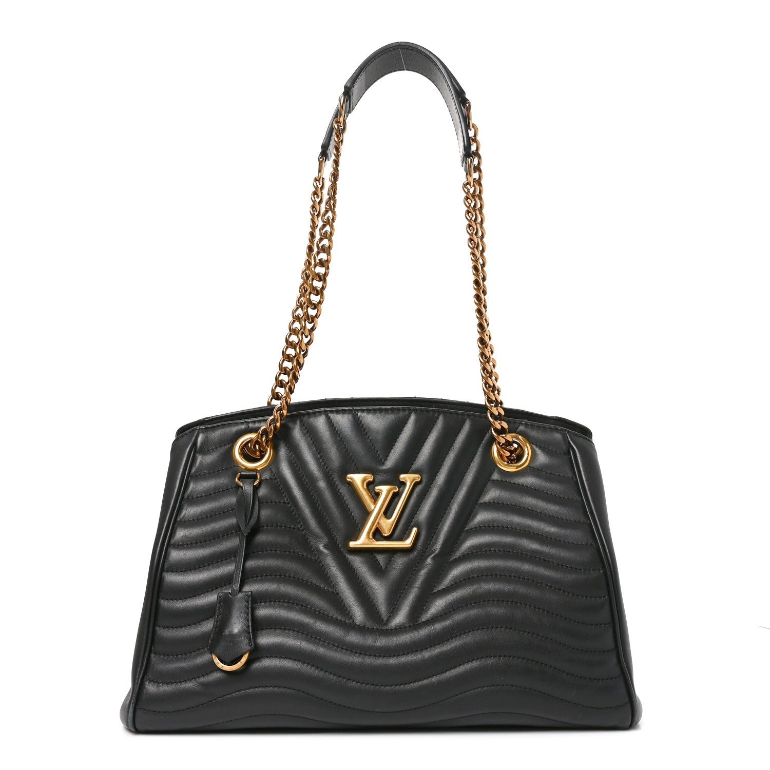 Louis Vuitton Calfskin New Wave Chain Tote Black