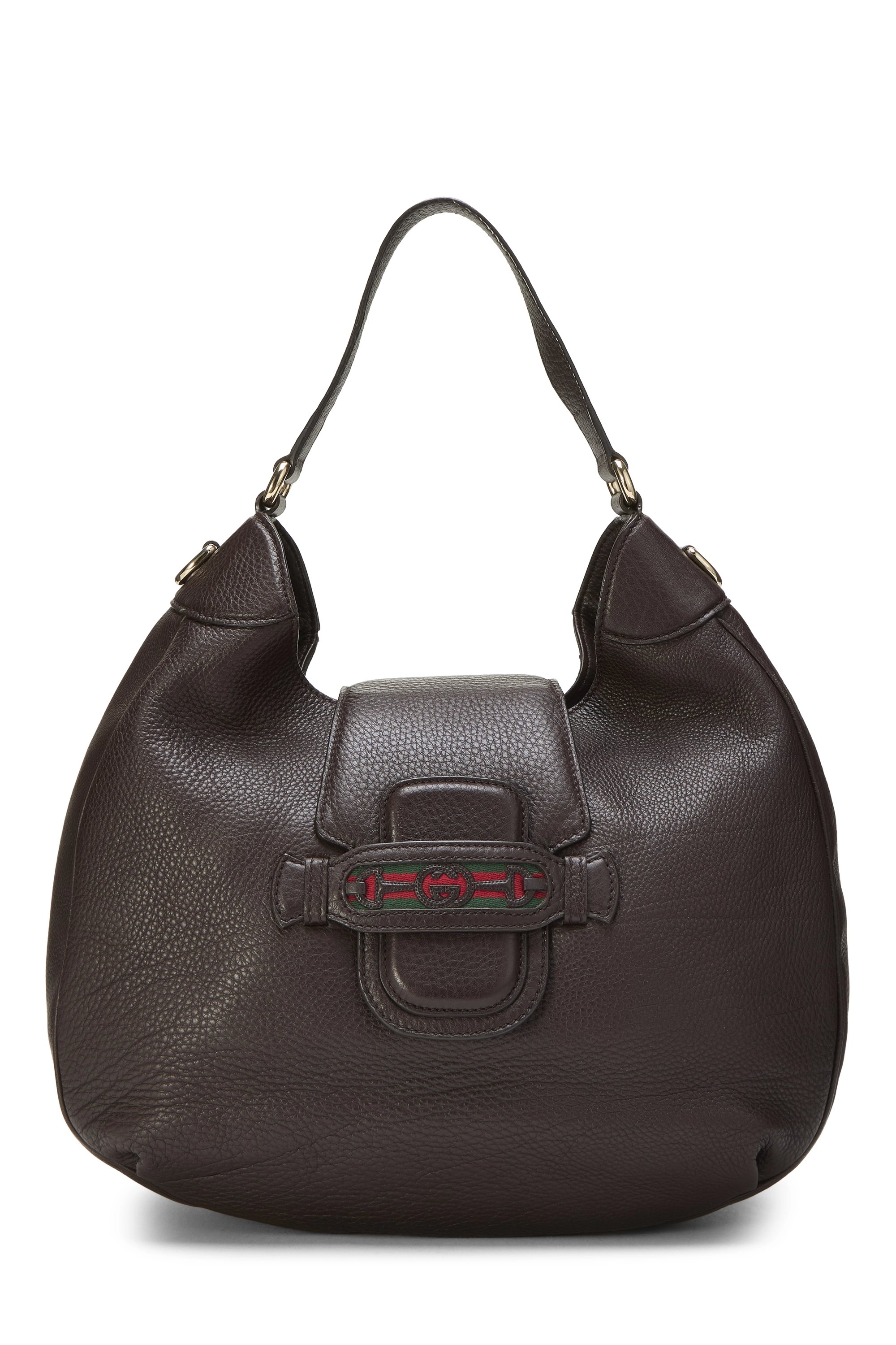 Brown Leather Dressage Horsebit Hobo