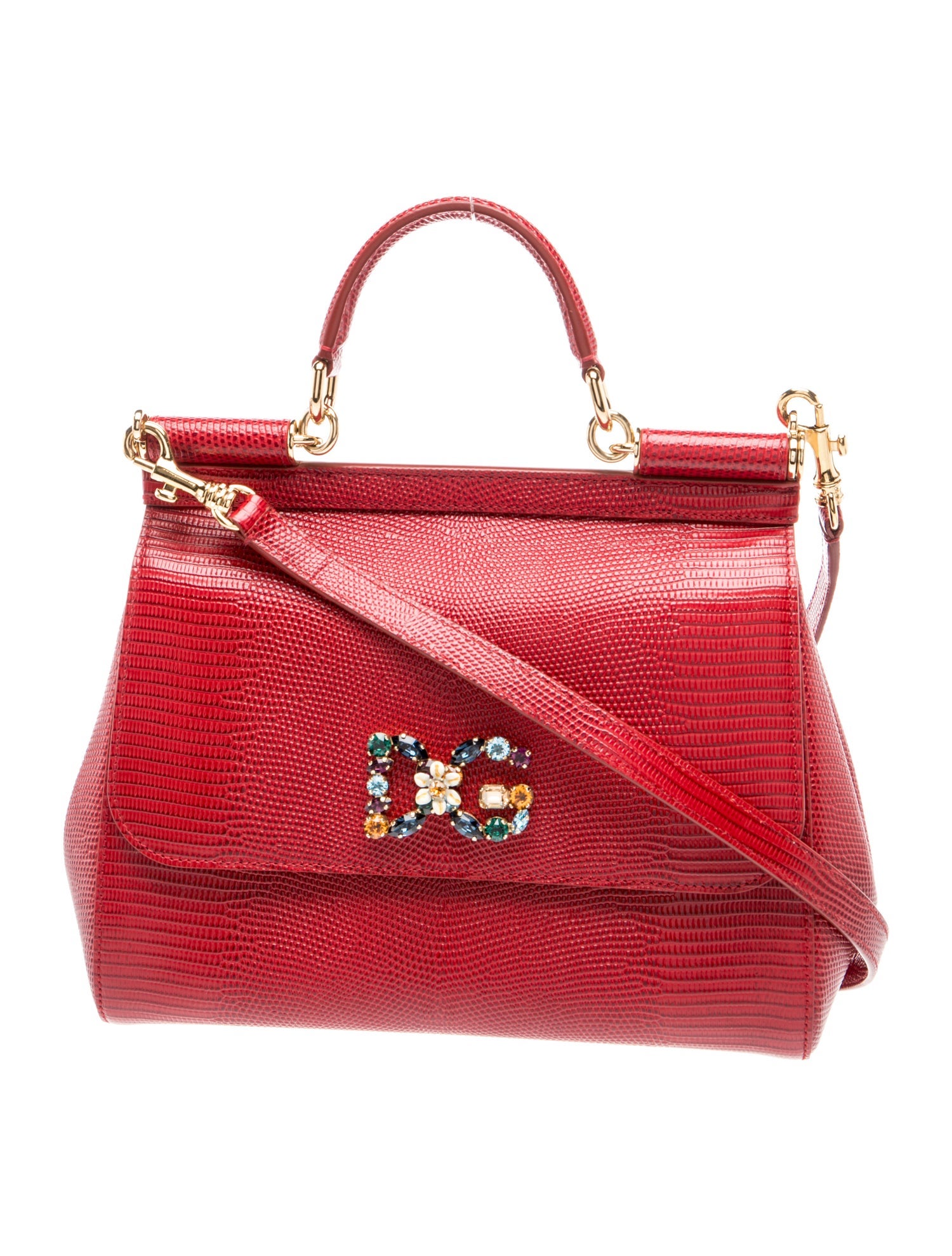 Embossed Leather Top Handle Bag w/ Tags