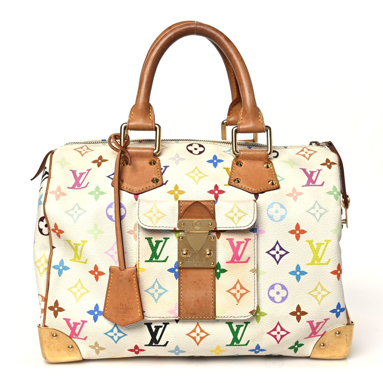Louis Vuitton Monogram Multicolor Speedy 30 White