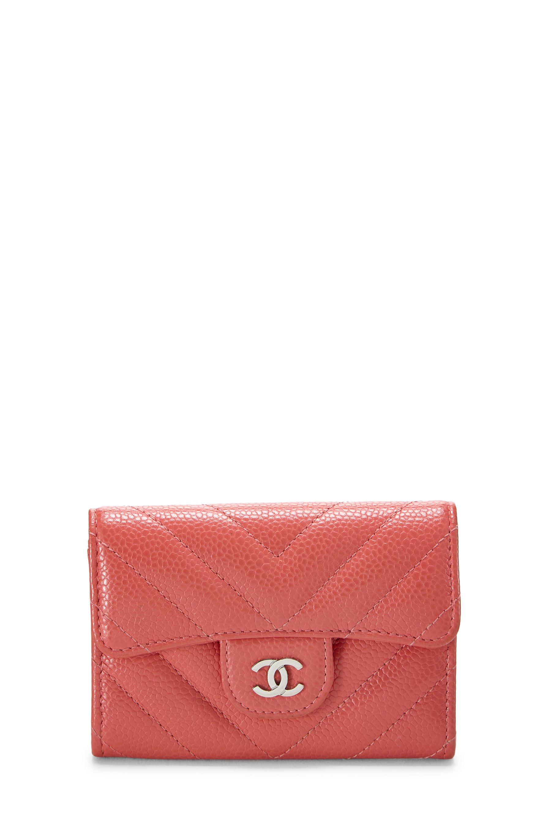 Pink Caviar Chevron Compact Wallet