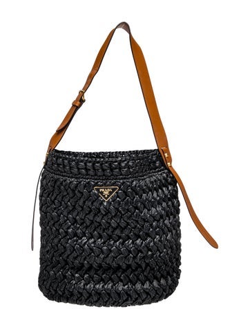 Prada Enameled Metal Triangle Shoulder Bag