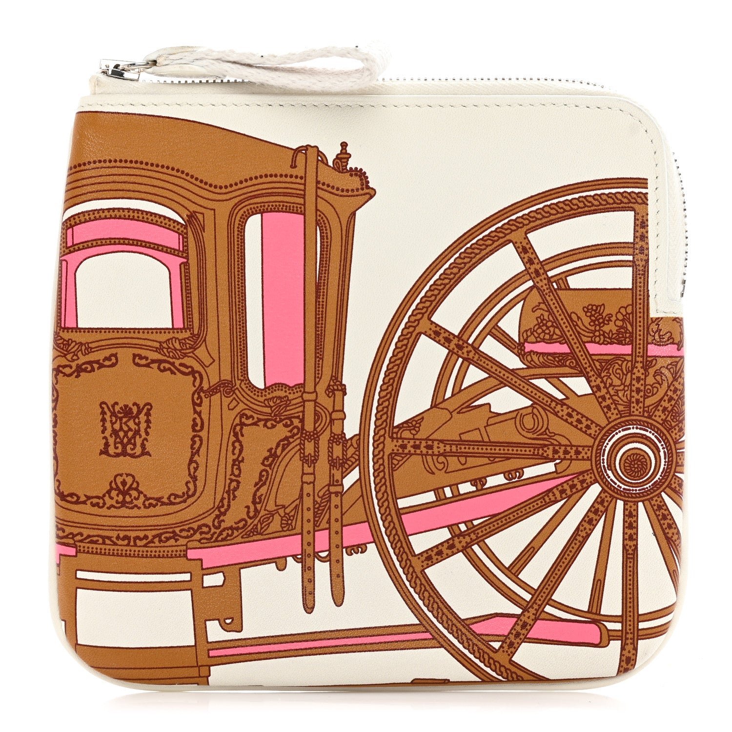 Hermes Swift Balade en Berline Carre Pocket Pouch White