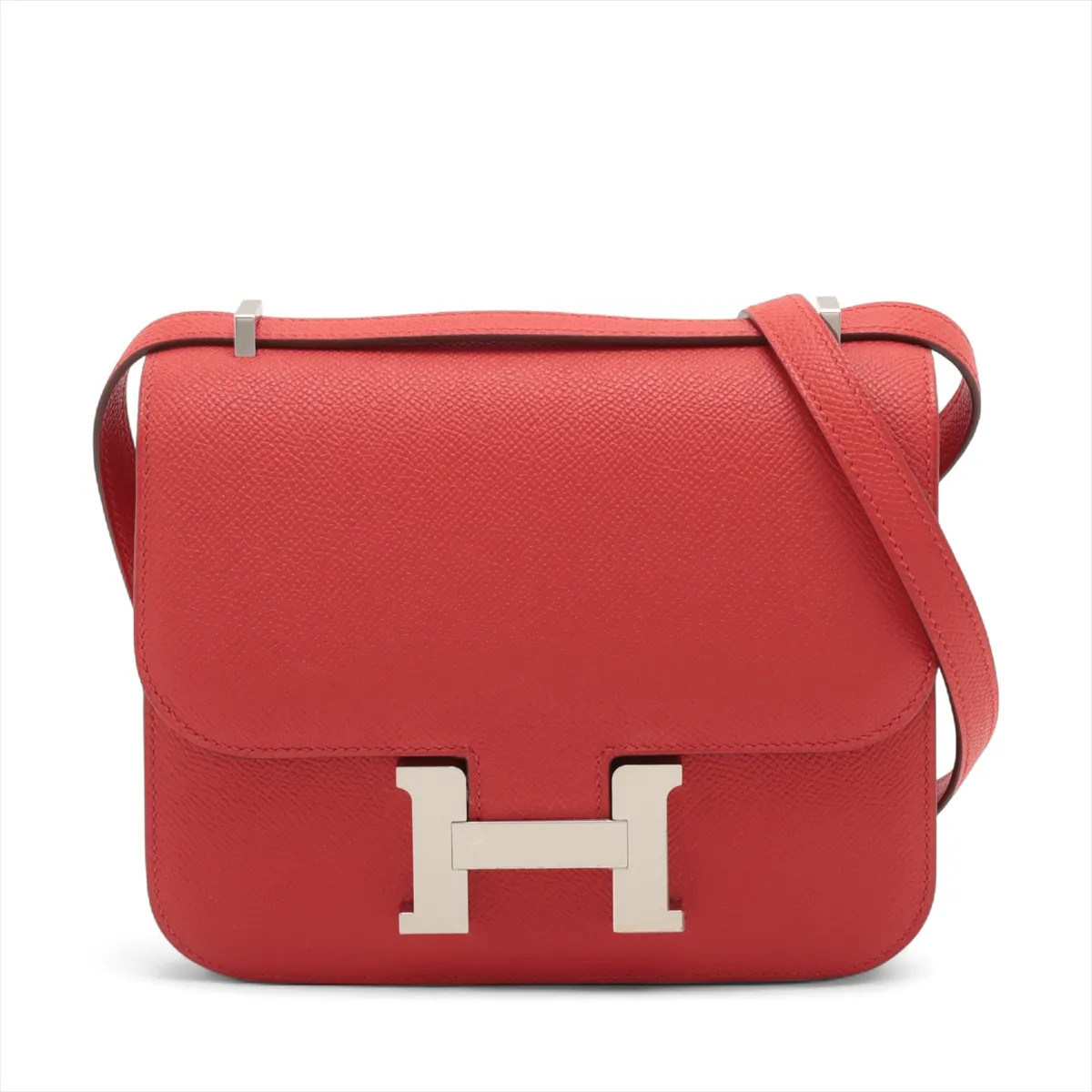 Hermès Constance 3 Mini 18 Miroir Veau Epsom ROUGE LADUE Silver Metal Fittings K