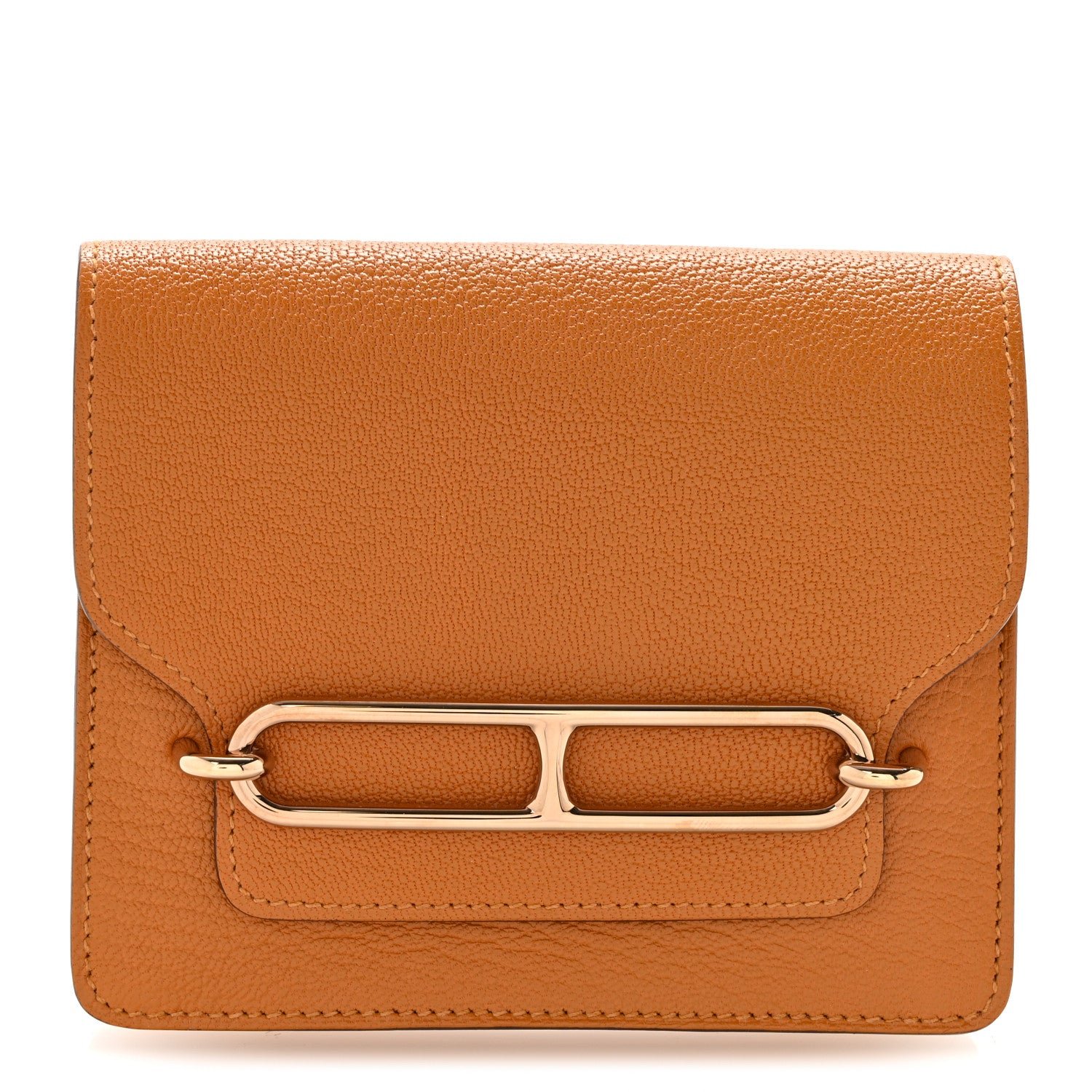 Hermes Chevre Mysore Roulis Slim Wallet Caramel