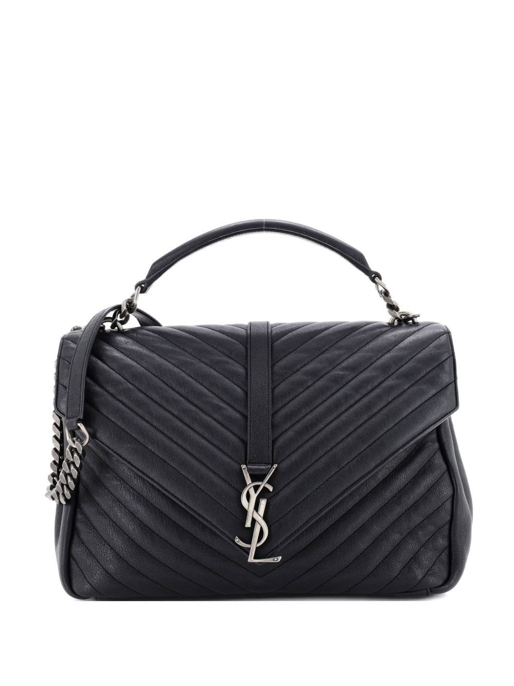Classic Monogram College Bag Matelasse Chevron Leather Large shoulder bag