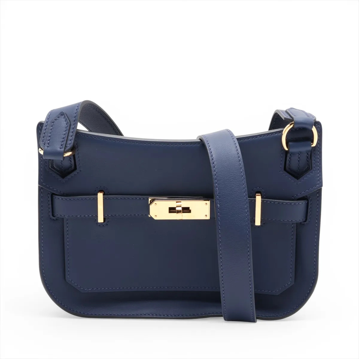 Hermès Gypsiere mini Veau Swift blue navy Gold Metal Fittings