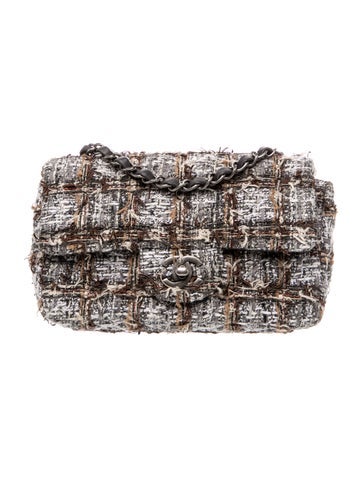 River Of Pearls Tweed Mini Flap Bag
