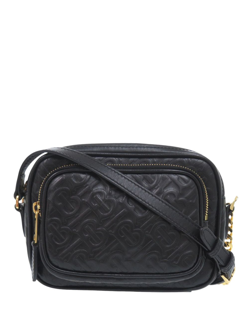 Burberry 2000-2025 Embossed Calfskin TB Monogram Camera Chain crossbody bag