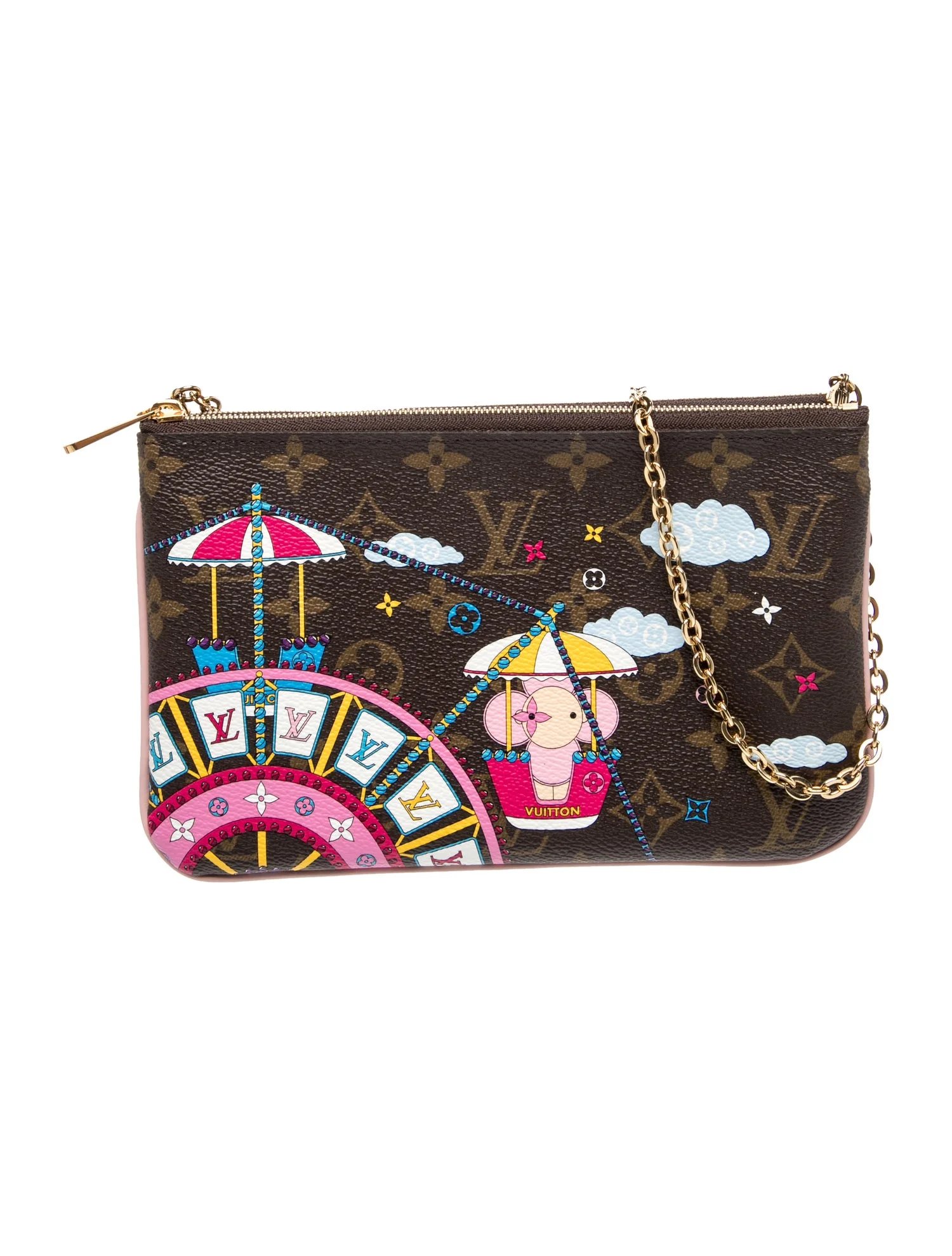 LV Monogram Double Zip Pochette