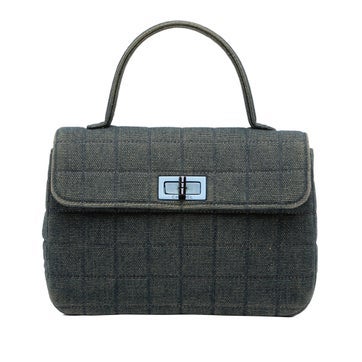 Chanel Reissue 2.55 Chocolate Bar Denim Top Handle Flap