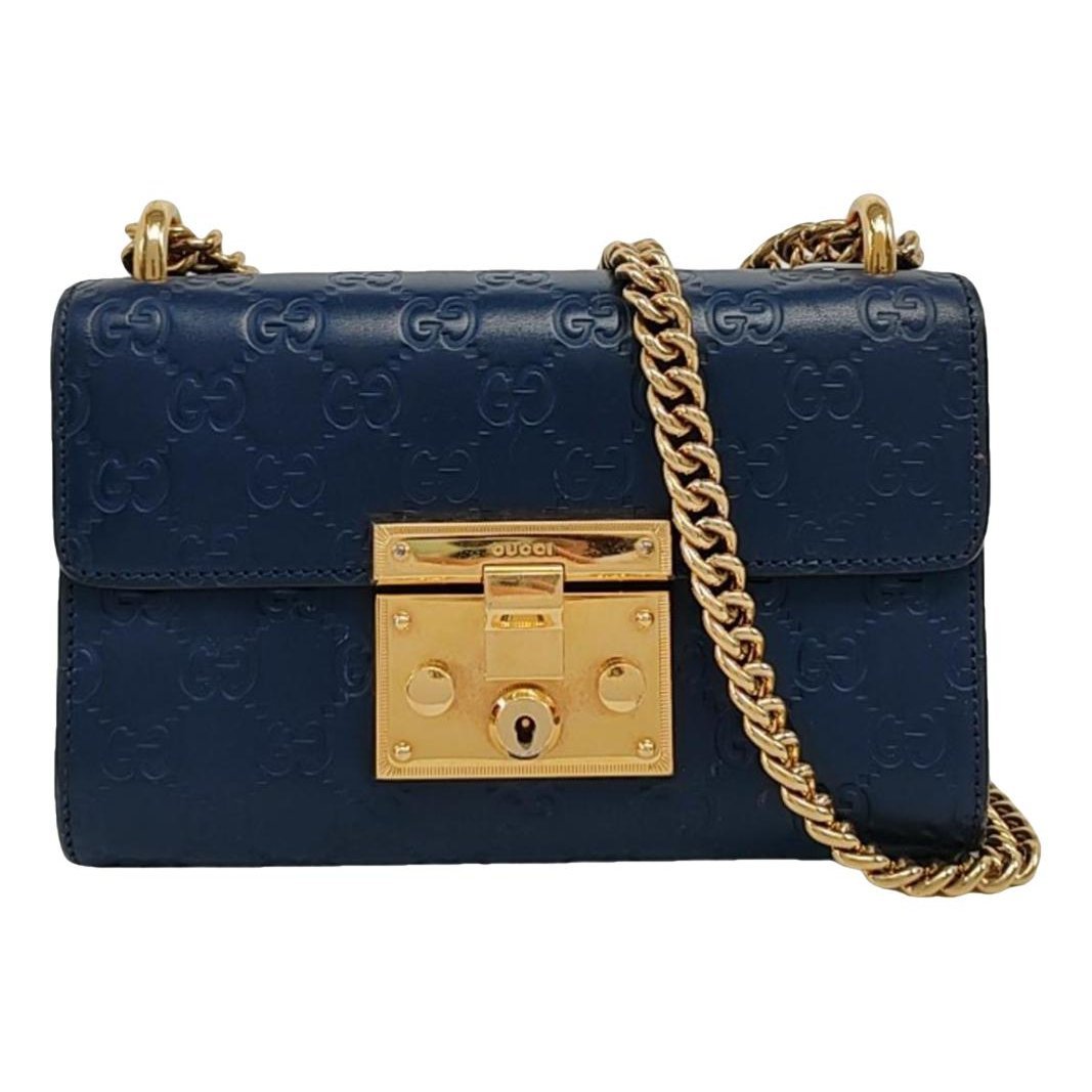 Padlock leather handbag