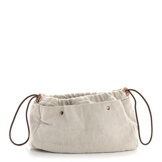 Hermes Canvas Barenia Fourbi Insert MM Natural Fauve