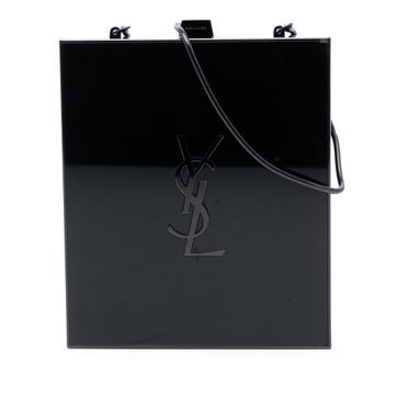 Acrylic Tuxedo Box Clutch on Chain