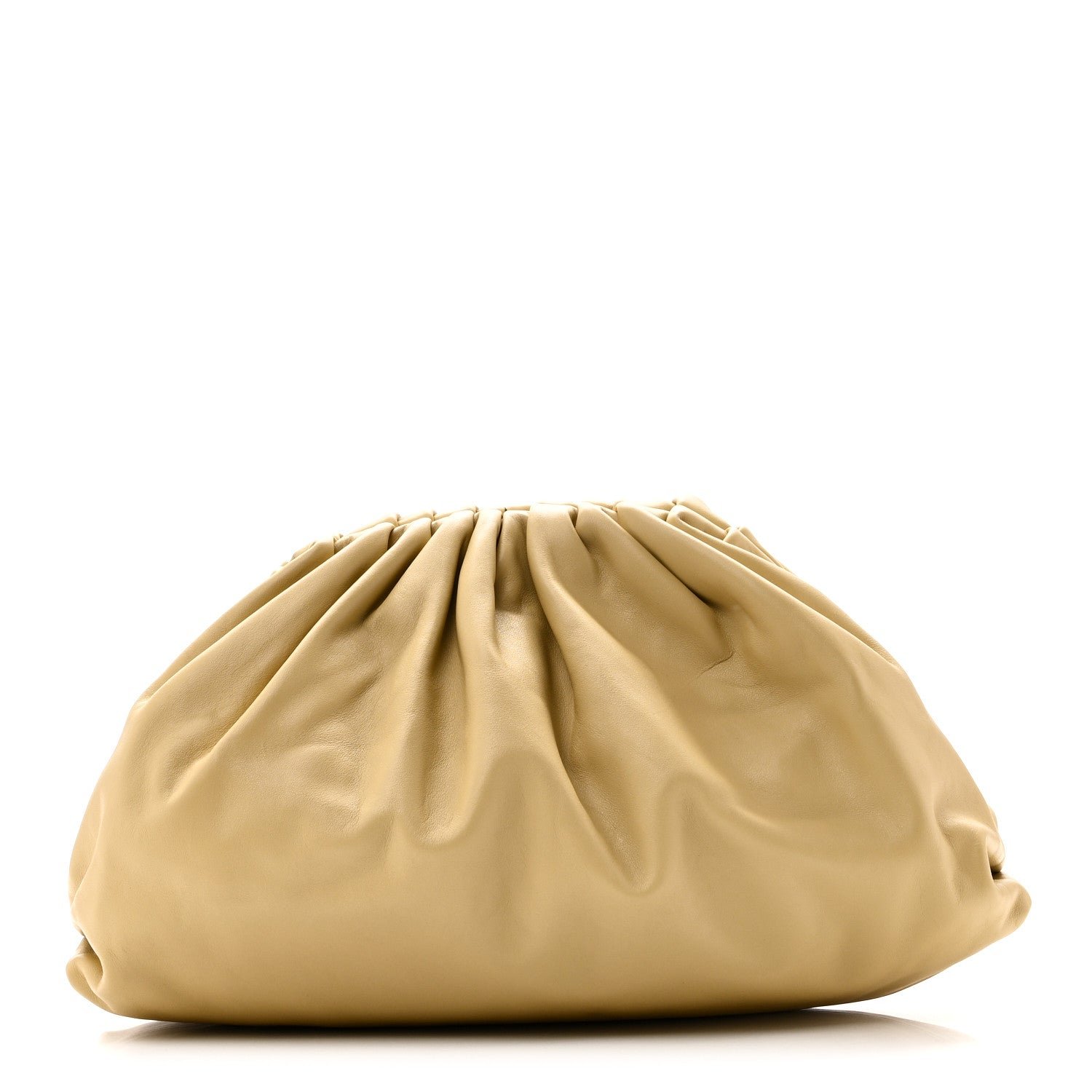 Bottega Veneta Smooth Butter Calf The Pouch Oversized Clutch Tapioca