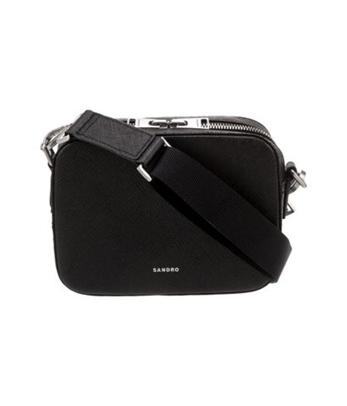 Sandro Leather Messenger Bag