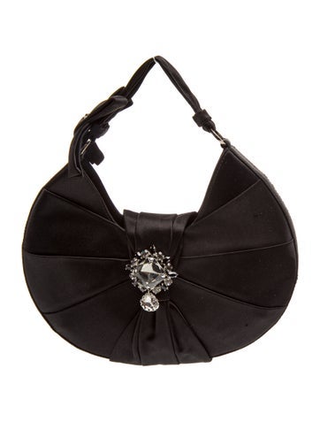 Satin Pleated Satin Handle Bag