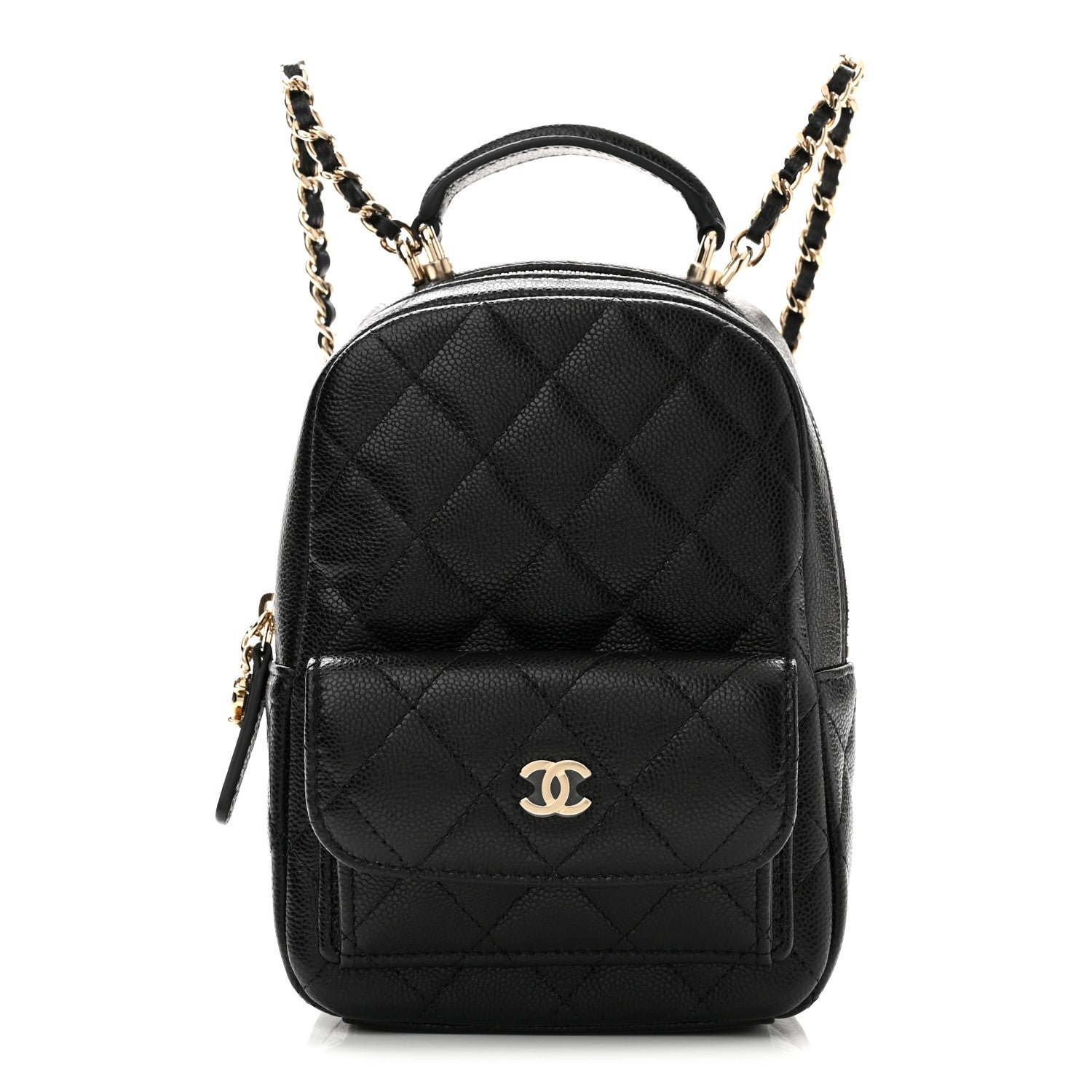 Chanel Caviar Quilted CC Mini Classic Backpack Black
