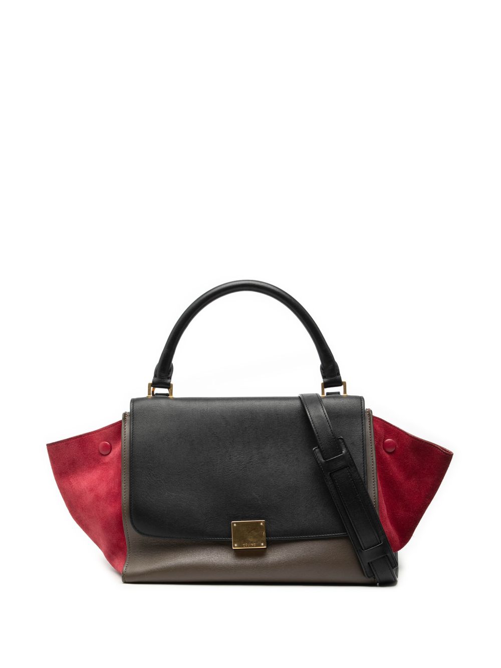 2014 Small Tricolor Leather Trapeze satchel