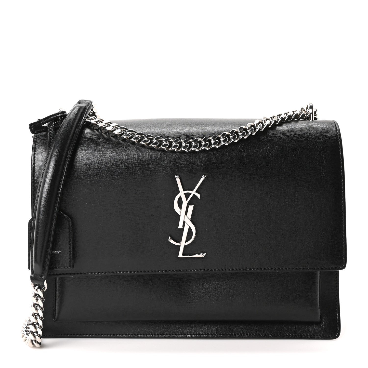 Saint Laurent Calfskin Large Monogram Sunset Black