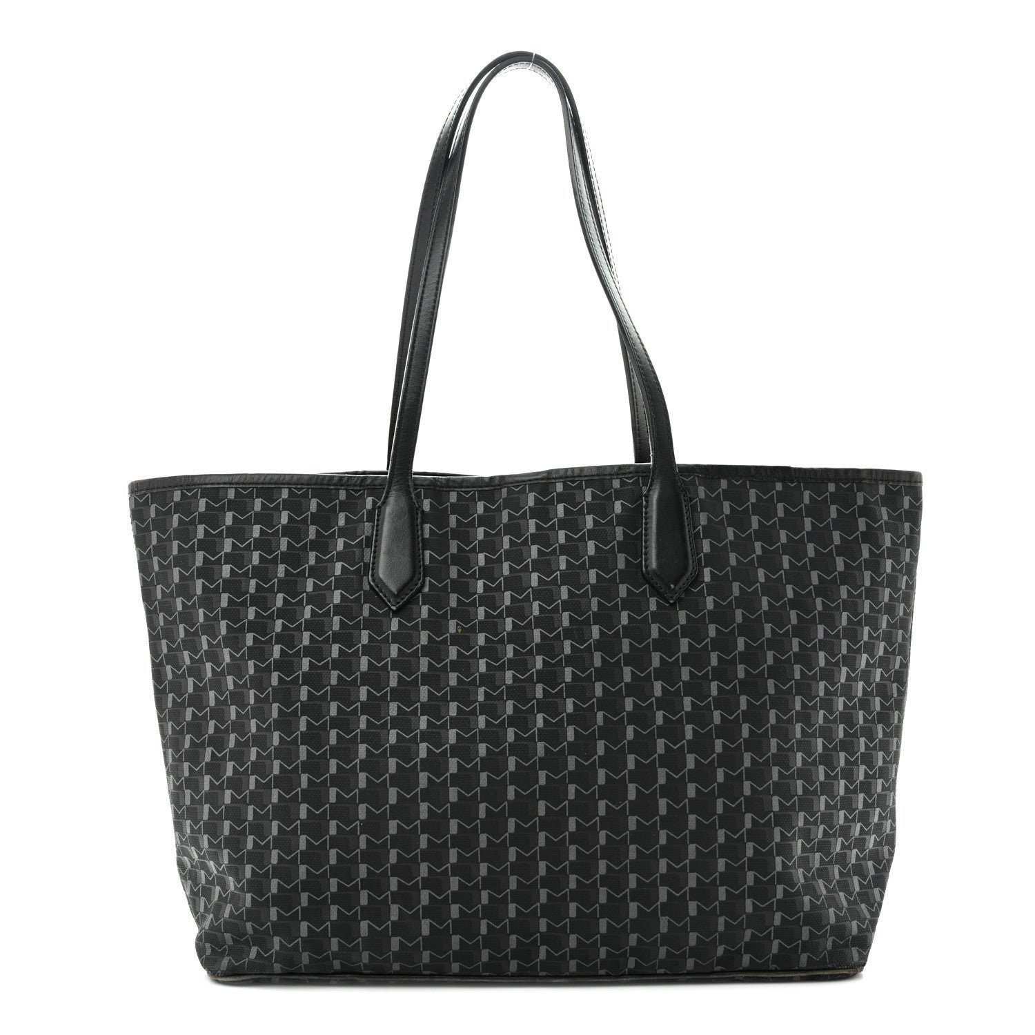 Moynat Moynat Calfskin Canvas 1920 M Monogram MM Tote  Black
