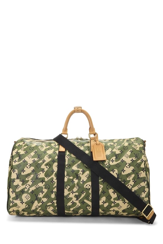 Takashi Murakami x Louis Vuitton Monogramouflage Keepall Bandouliere 55