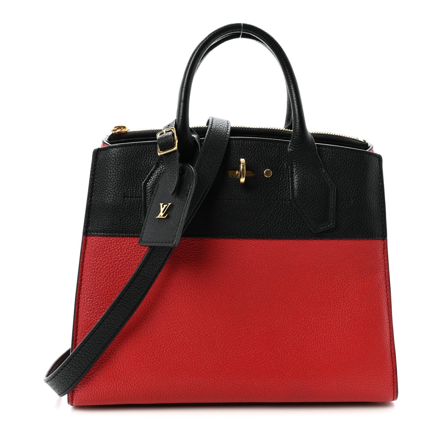 Louis Vuitton Taurillon City Steamer PM Black Rouge