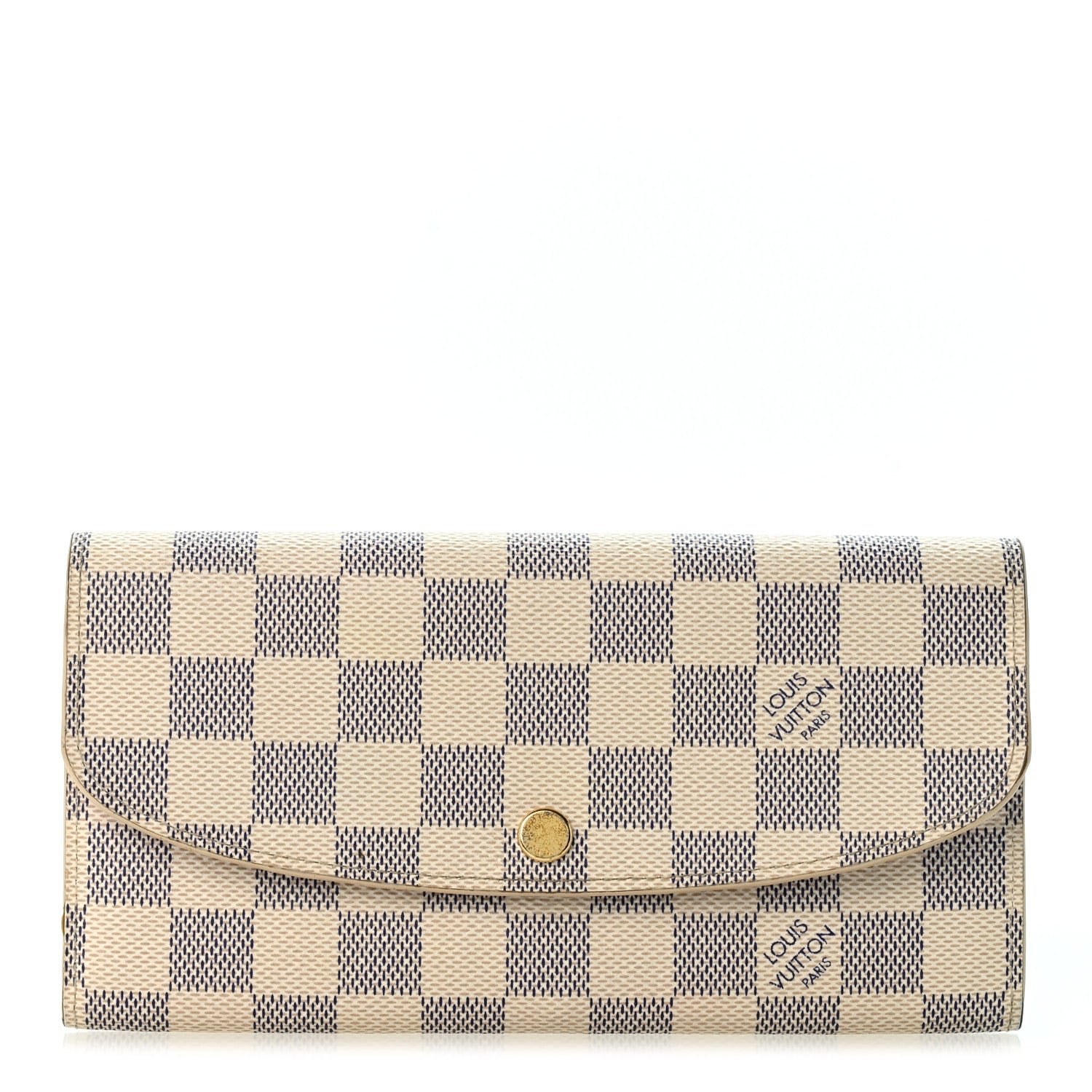 Louis Vuitton Damier Azur Emilie Wallet Rose Ballerine
