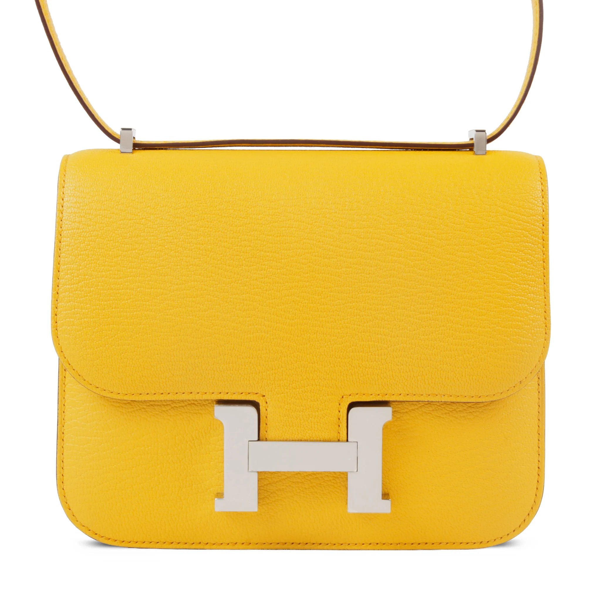 Brand New ( Rank N ) HERMÈS Constance Mini 19 Mirror Sun (B4) Chevre Palladium hardware K (2025)