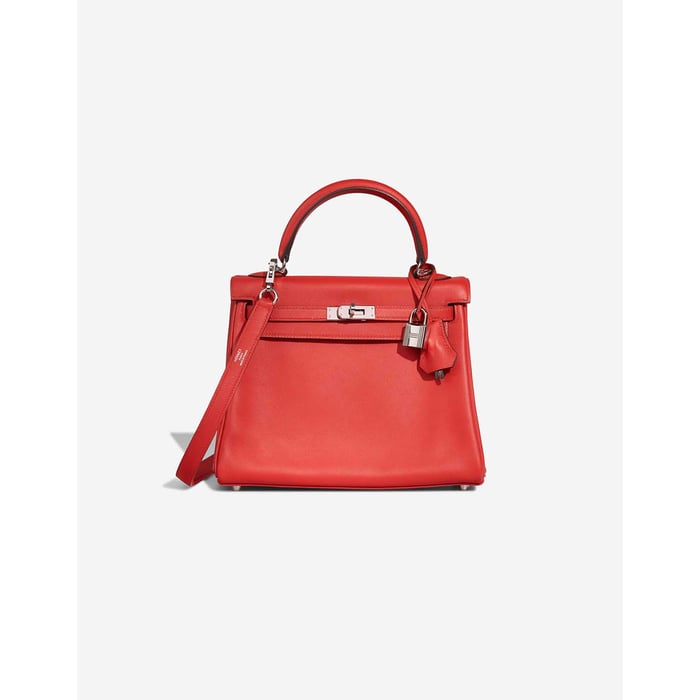 Hermes 
		Kelly 25 Swift Rouge Tomate    