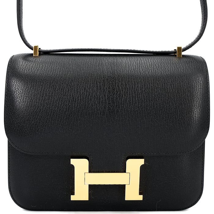 Hermes Brand New ( Rank N ) HERMÈS Constance Mini Black (89) Chevre Gold hardware W (2024)