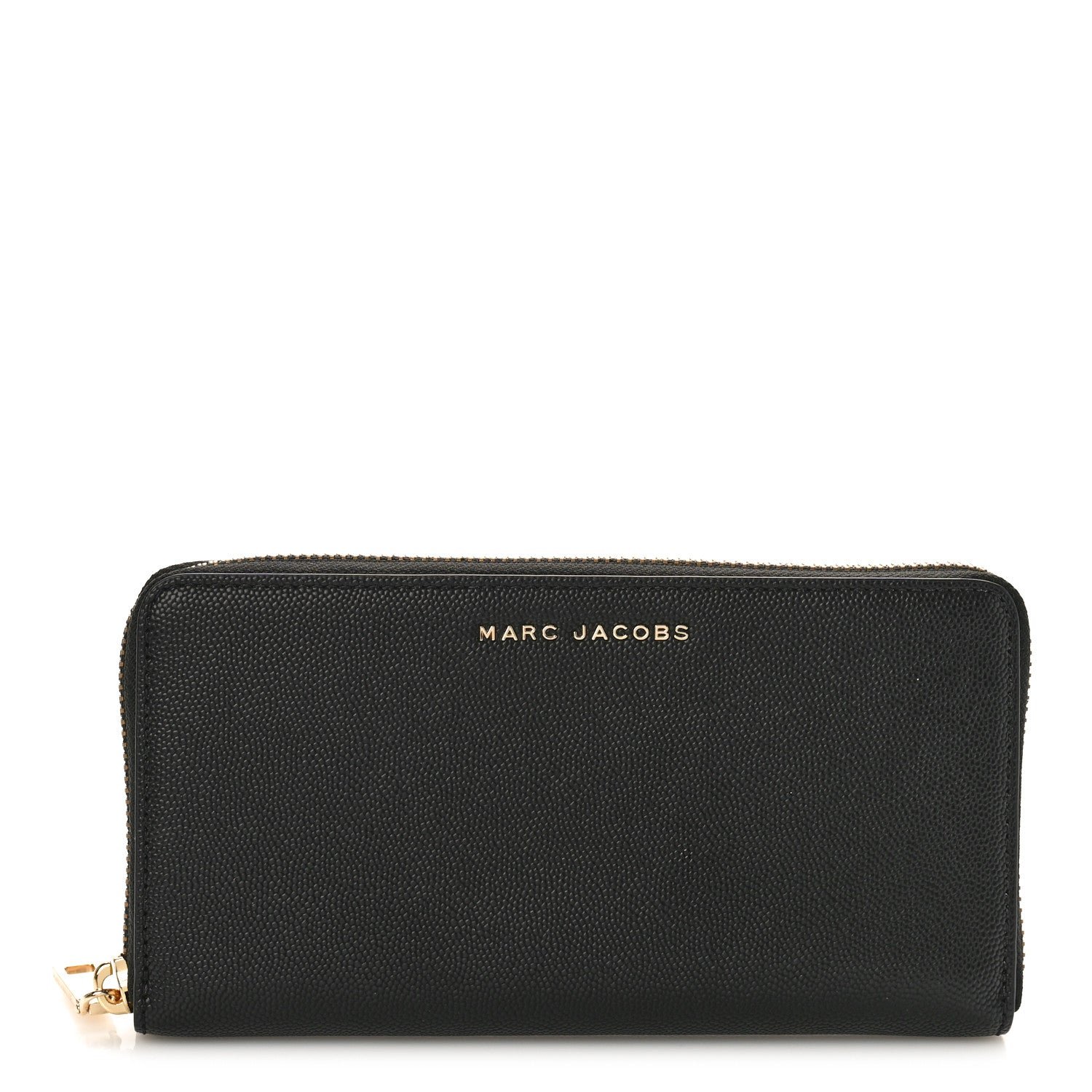 Marc Jacobs Calfskin Long Zip Around Wallet Black