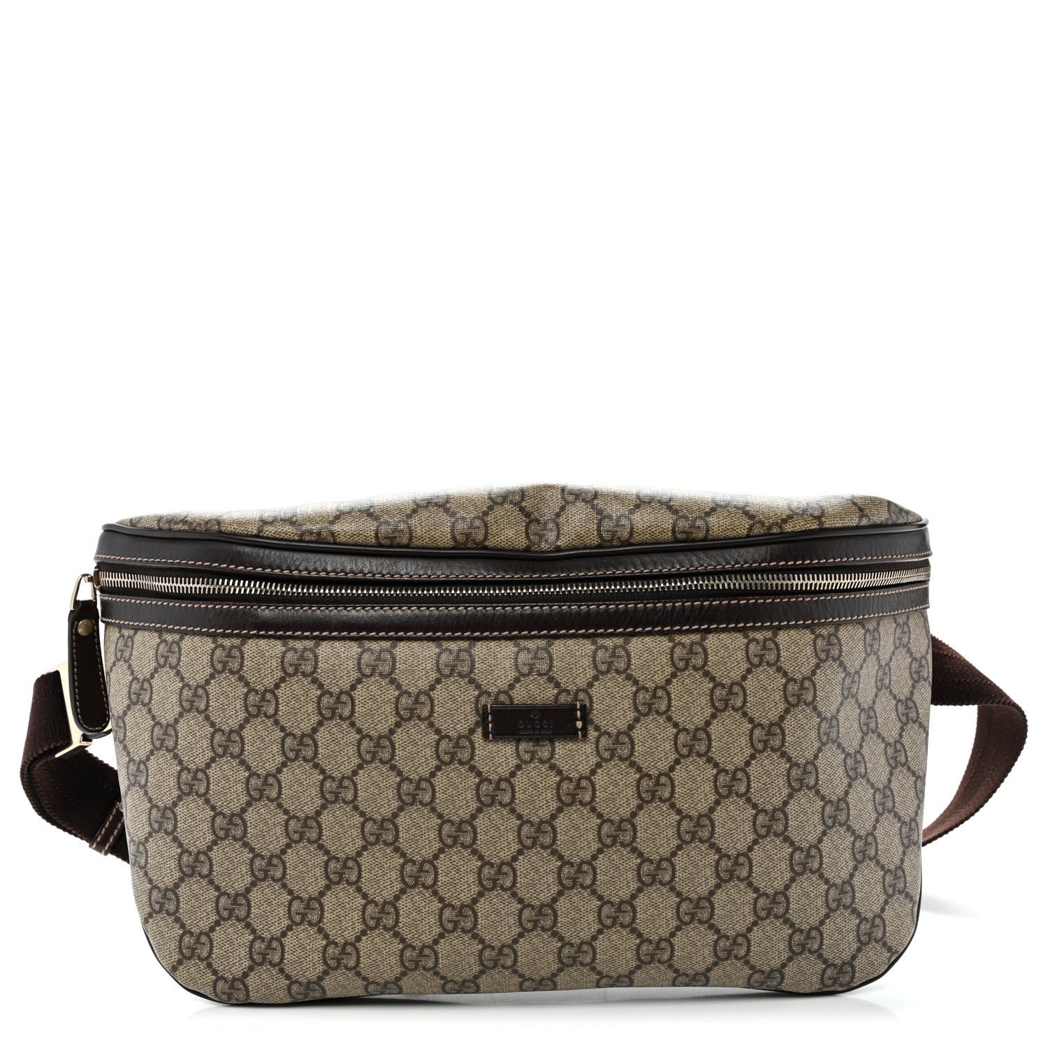 Gucci GG Supreme Monogram Belt Bag Dark Brown