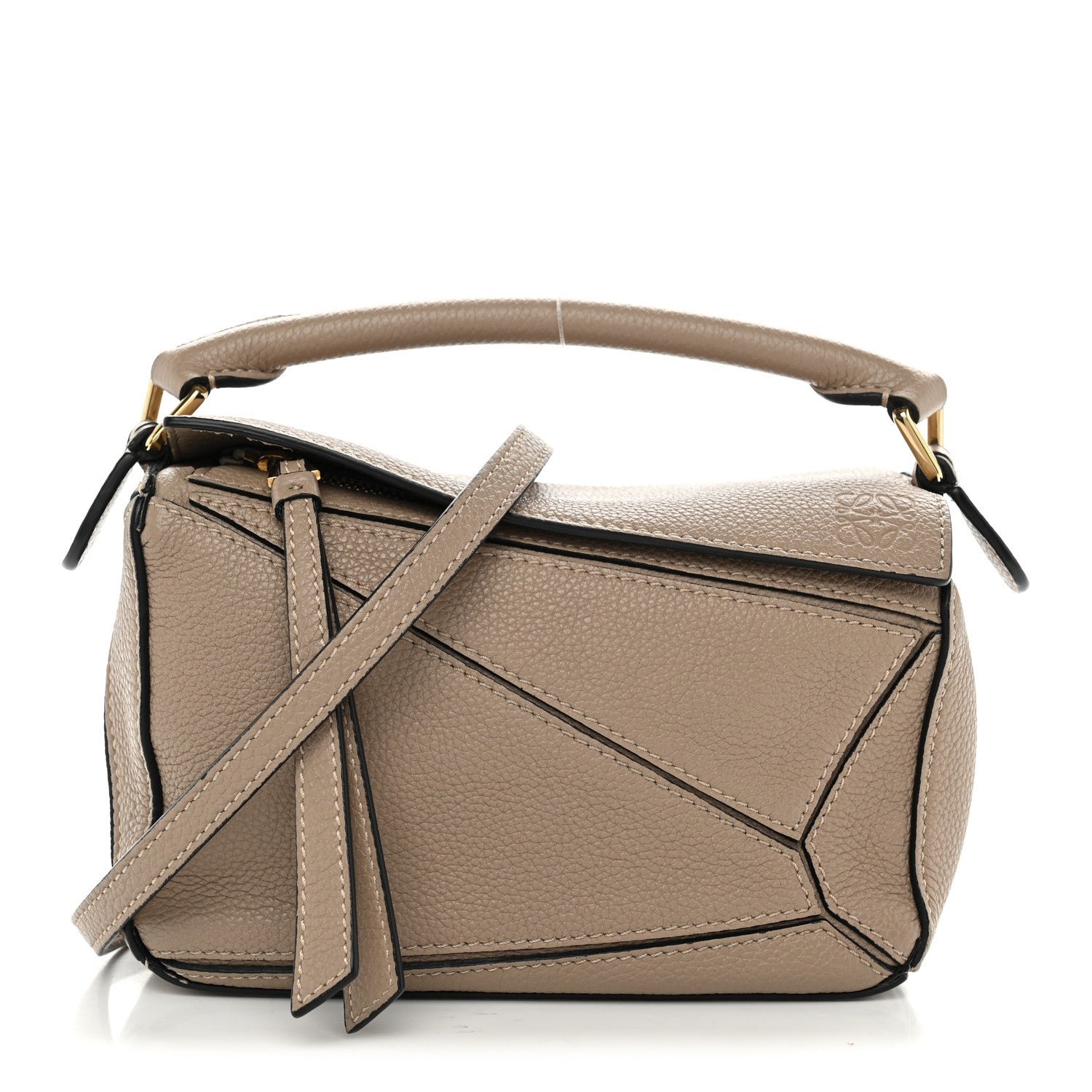Loewe Calfskin Mini Puzzle Bag Sand