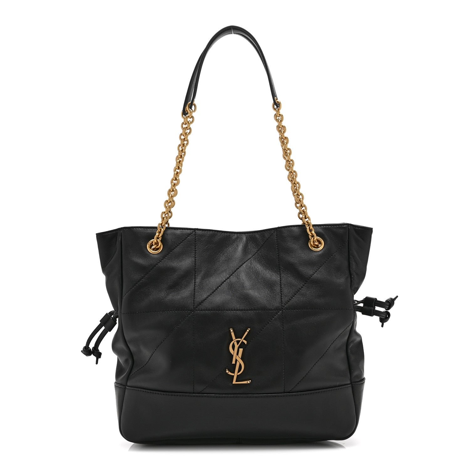 Saint Laurent Lambskin Medium Jamie Shopping Tote Black