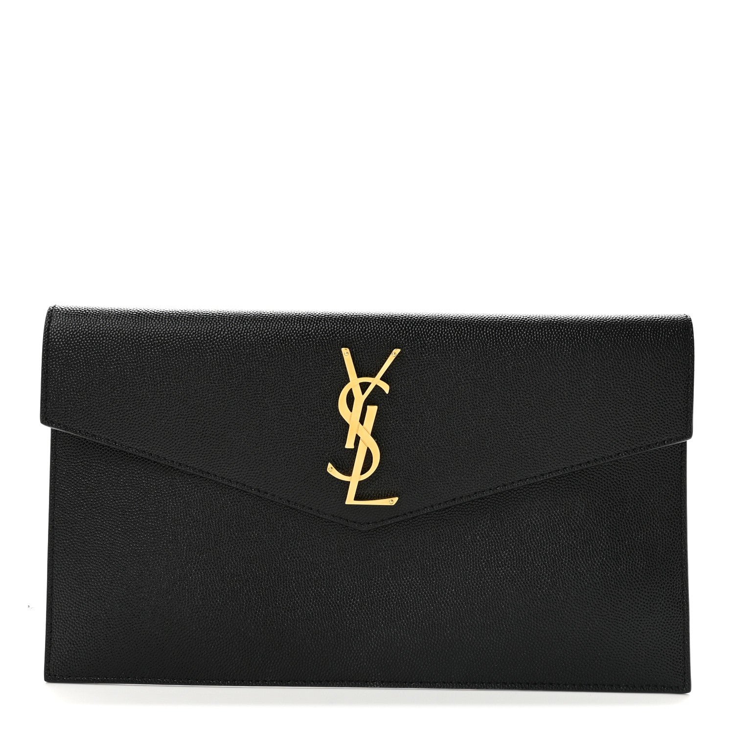 Saint Laurent Grain De Poudre Uptown Pouch Black