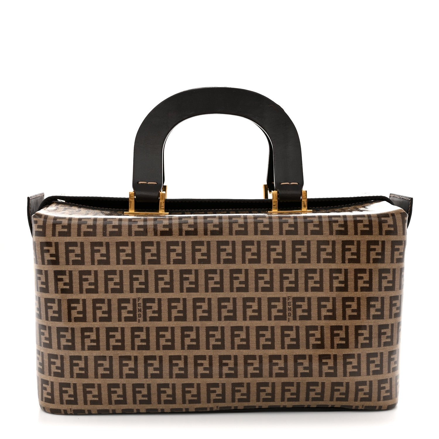 Fendi Fendi Vinyl Zucchino Travel Tote Moro