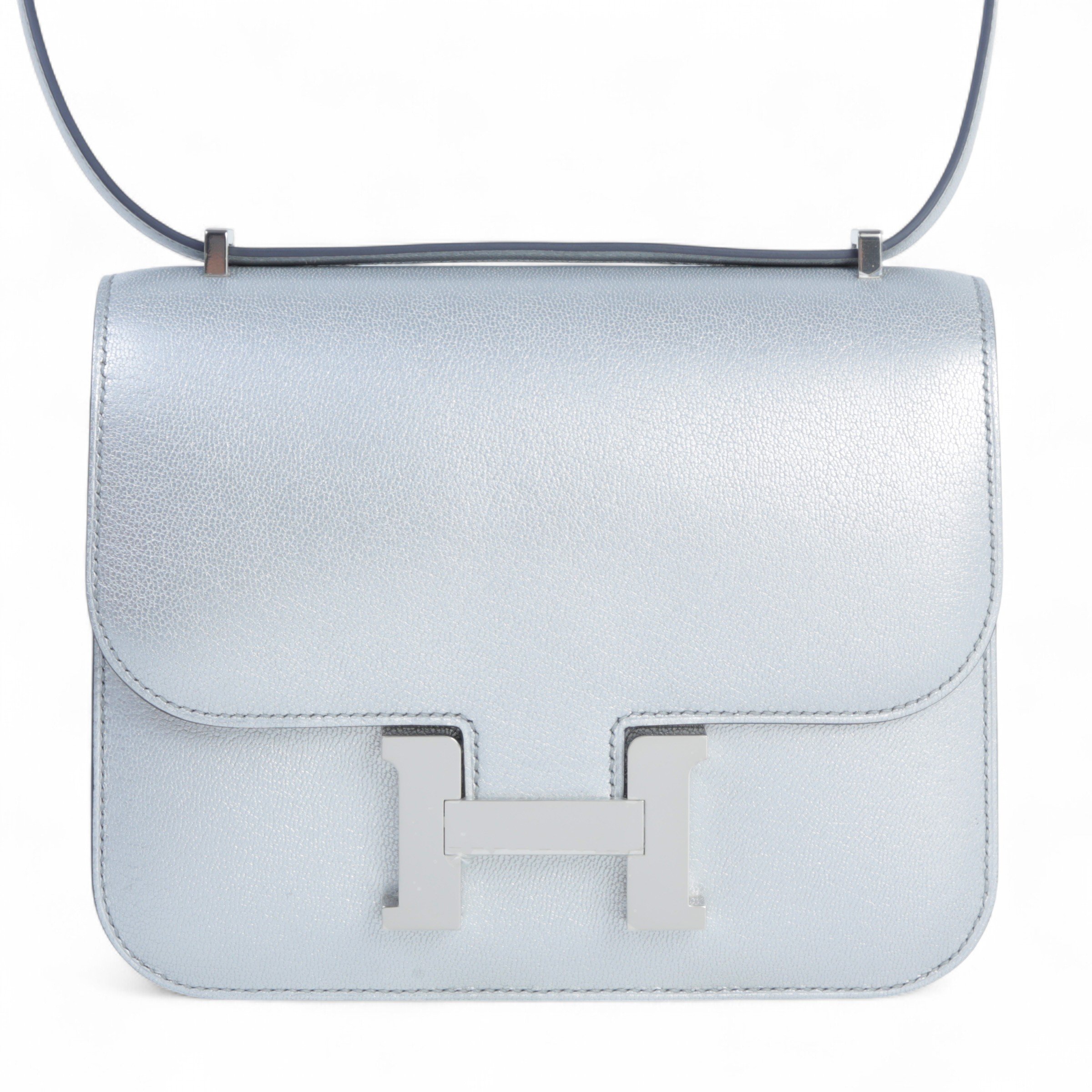 Brand New ( Rank N )  HERMÈS  Constance Mini Argent (05) Chamkila Palladium hardware K (2025)